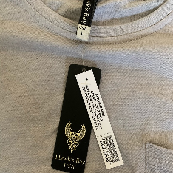 Men’s, crew-neck, pocket T-shirt with rounded hem. - Picture 3 of 3